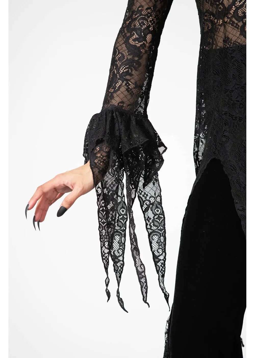 Killstar Faythe Lace Top Black