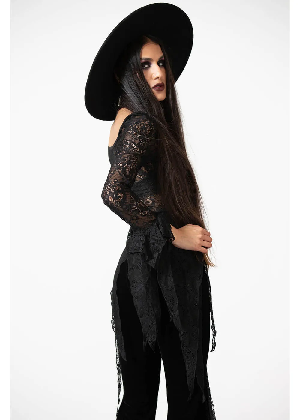 Killstar Faythe Lace Top Black