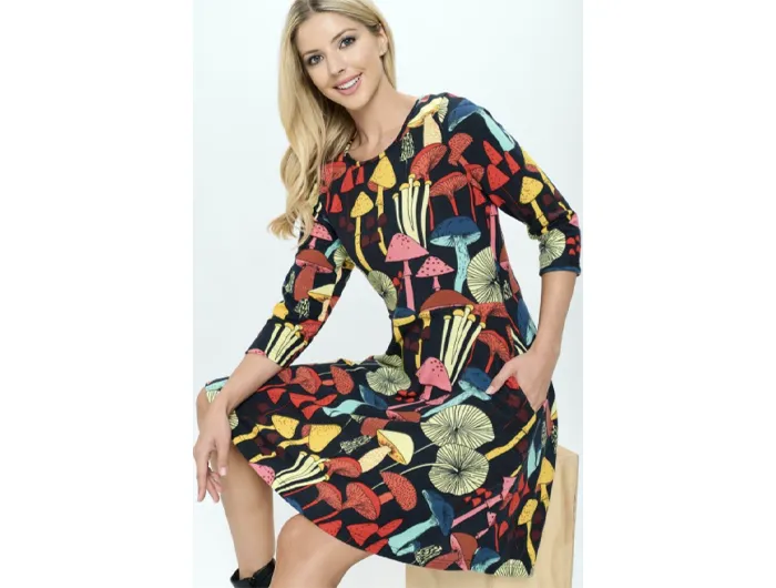 LA Soul Women's 3/4 Sleeve Sweater Dress