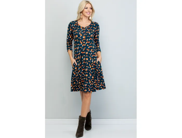 LA Soul Women's 3/4 Sleeve Sweater Dress