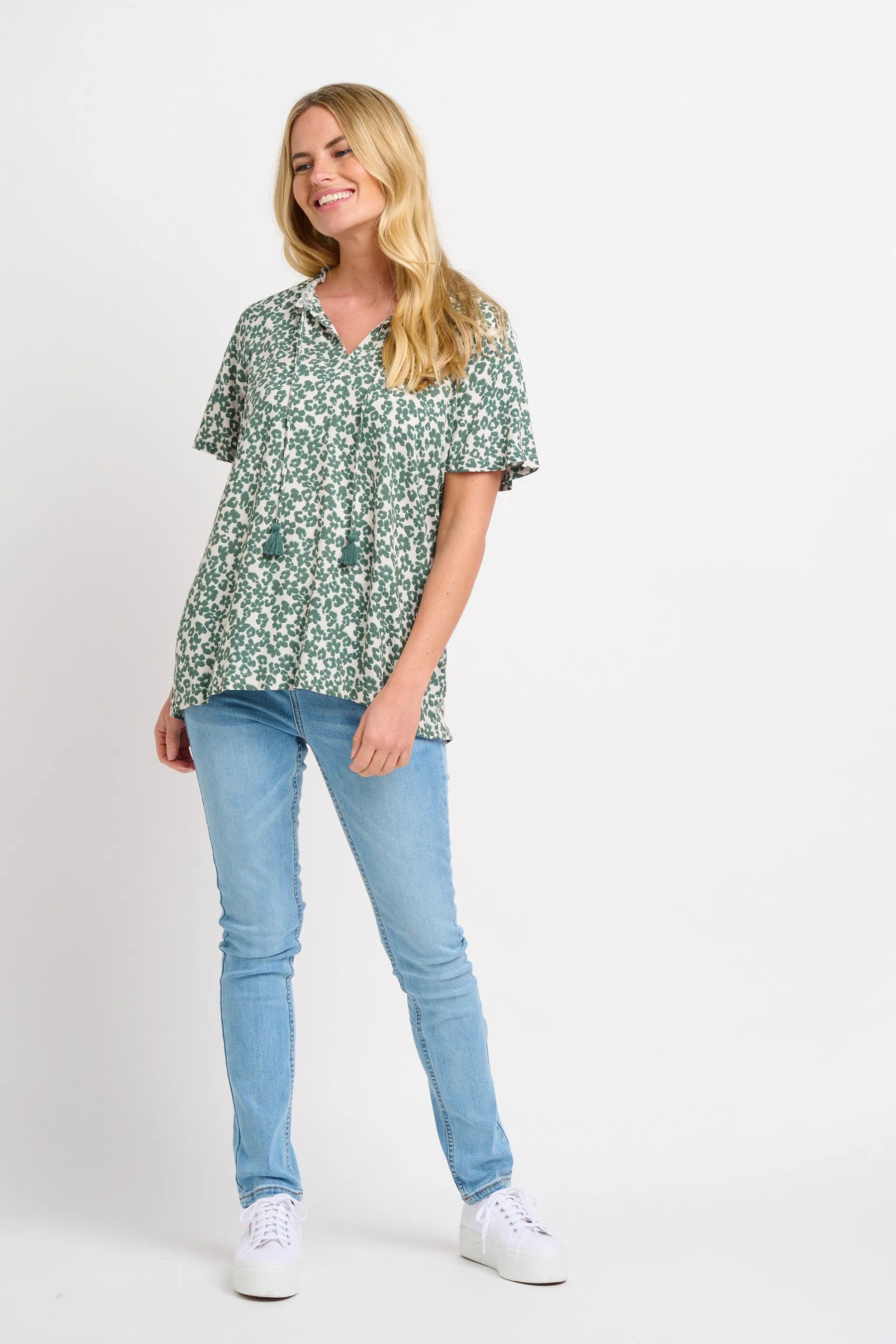 Leopard Floral Blouse