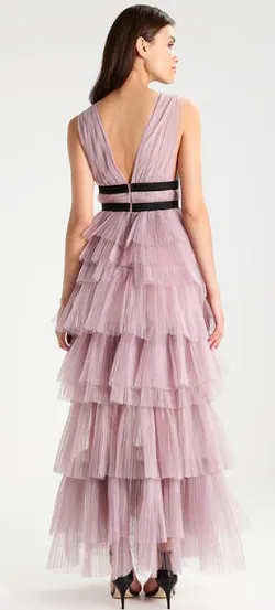 Lilac Ruffle Cocktail Dress