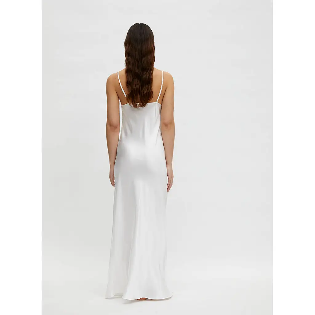 Maison Essentiele Lace 90 It Girl Maxi Slip Off White