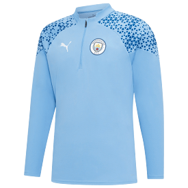 Manchester City 1/4 Zip Adults Home Training Top - 23/24