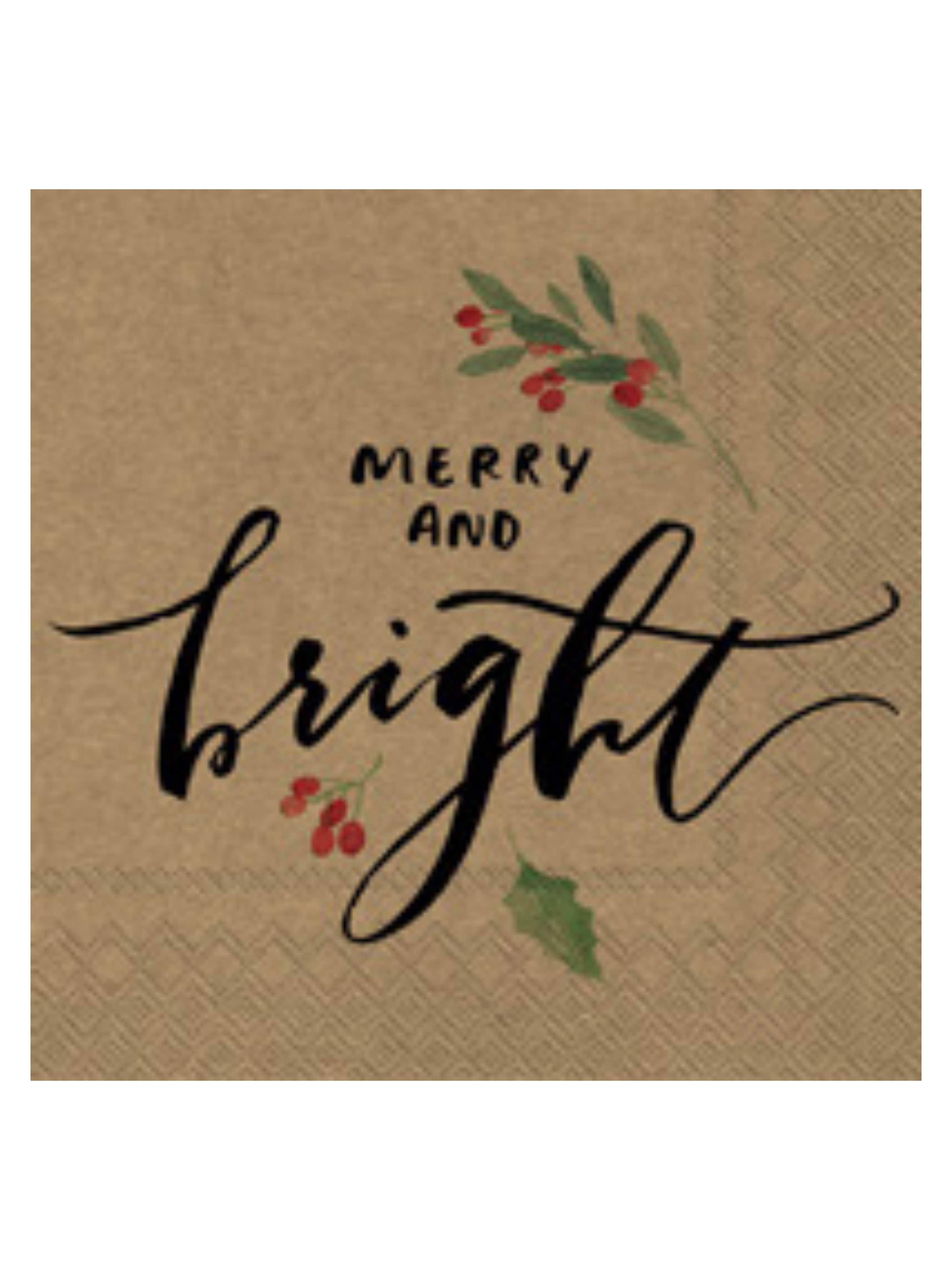 Merry and Bright Cocktail Napkins