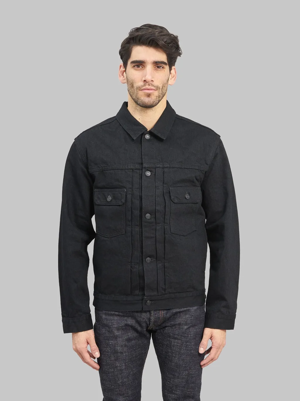 Momotaro MXGJ1108 15.7oz Black x Black Type II Jacket