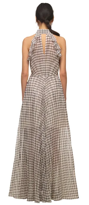 Monochrome Check Maxi Dress