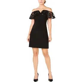 MSK Womens Illusion Off The Shoulder Cocktail Dress