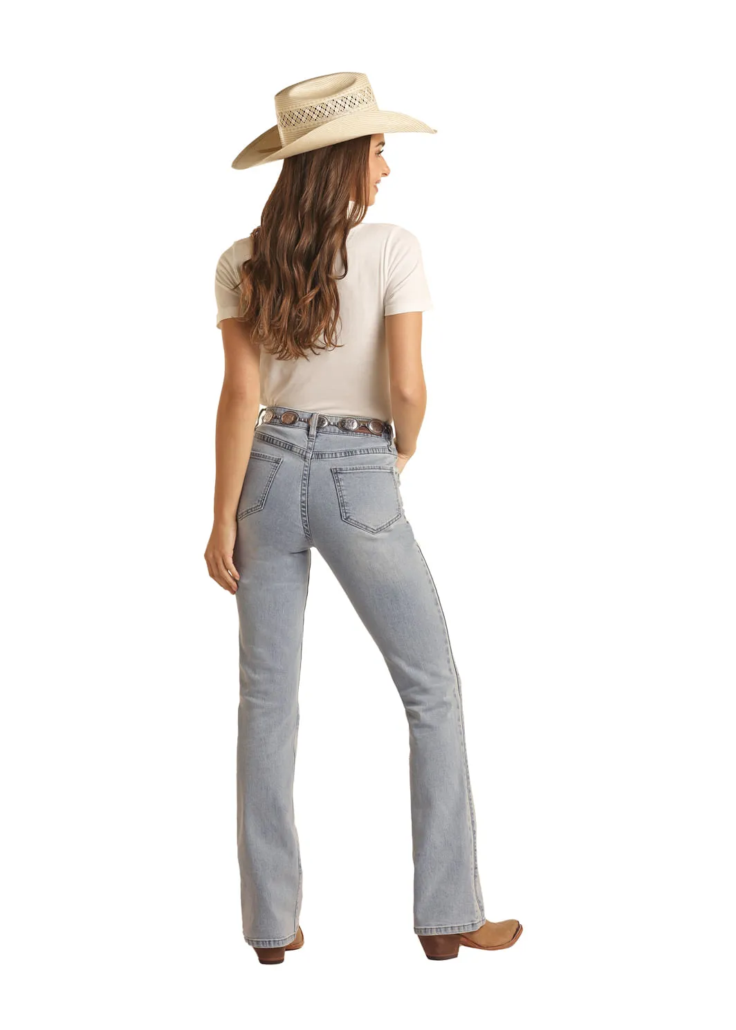 Panhandle Slim Womens High Rise Two Tone Jeans