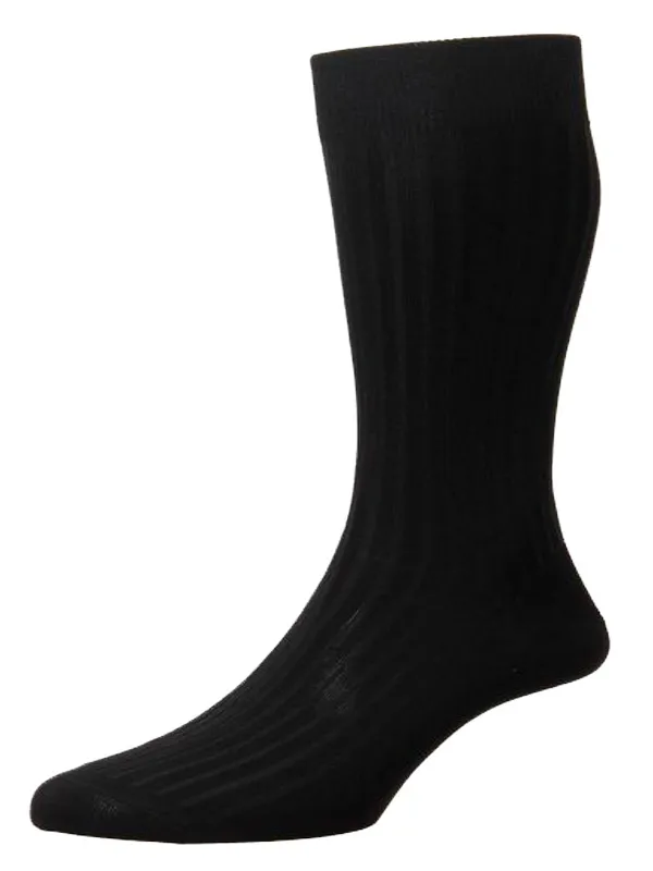 Pantherella Danvers Dress Sock-Black 