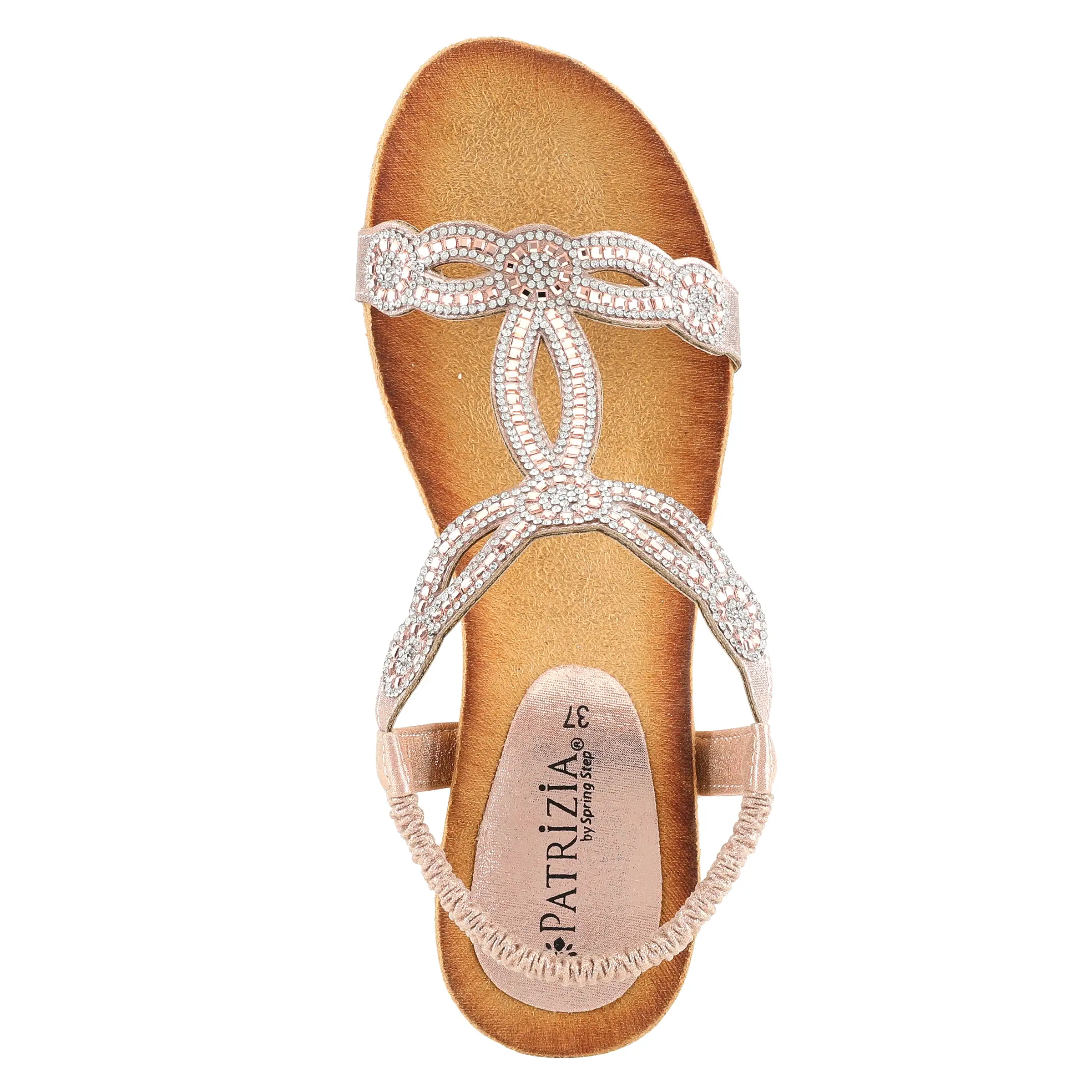 PATRIZIA SHINING T-STRAP SANDALS