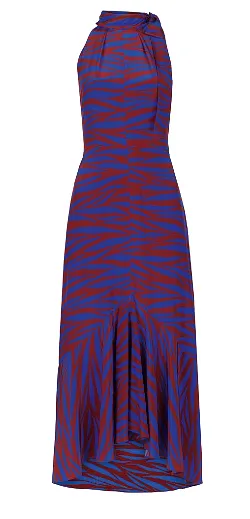 Peria Tiger Print Silk Dress