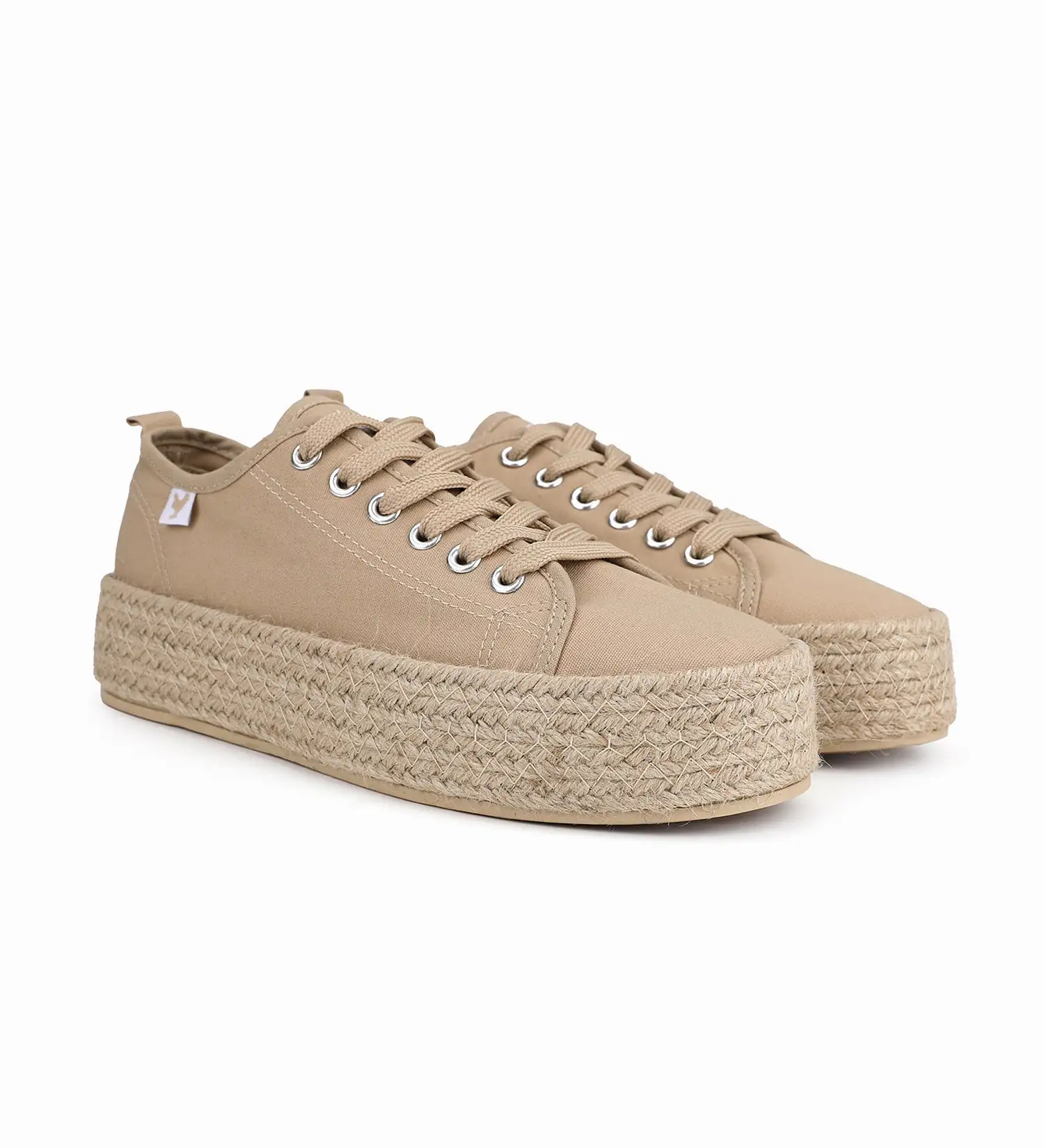 Pitas lace-up 4cm platform espadrille sneakers