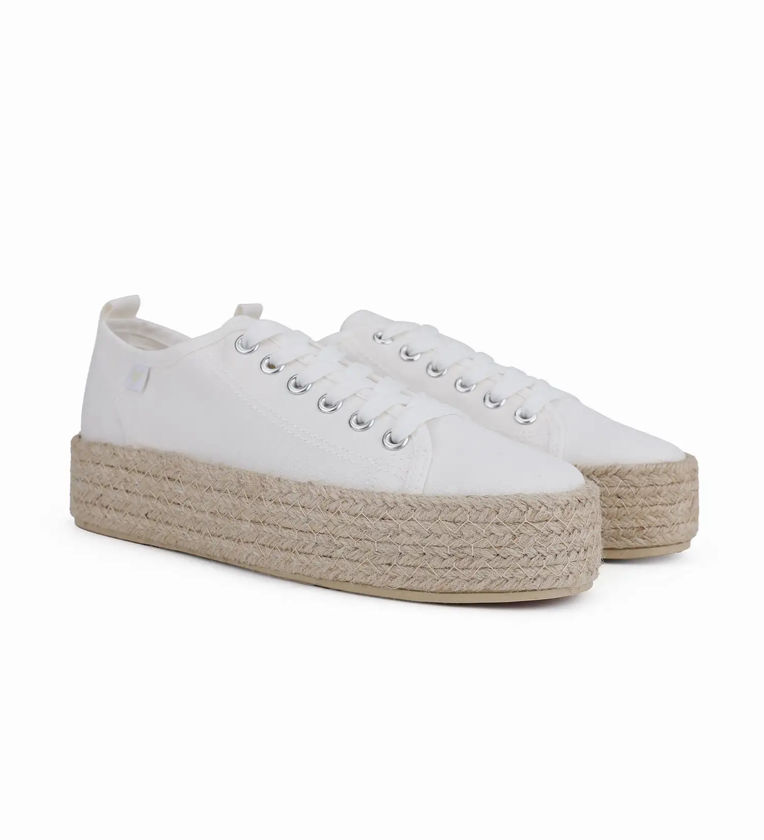 Pitas lace-up 4cm platform espadrille sneakers