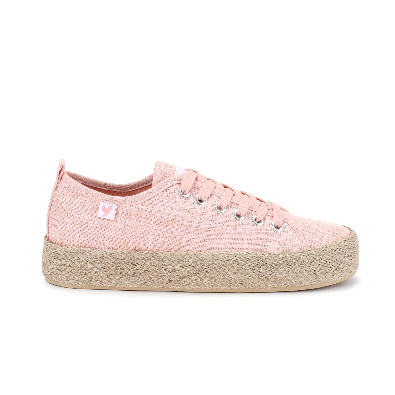 Pitas linen lace-up espadrille sneakers