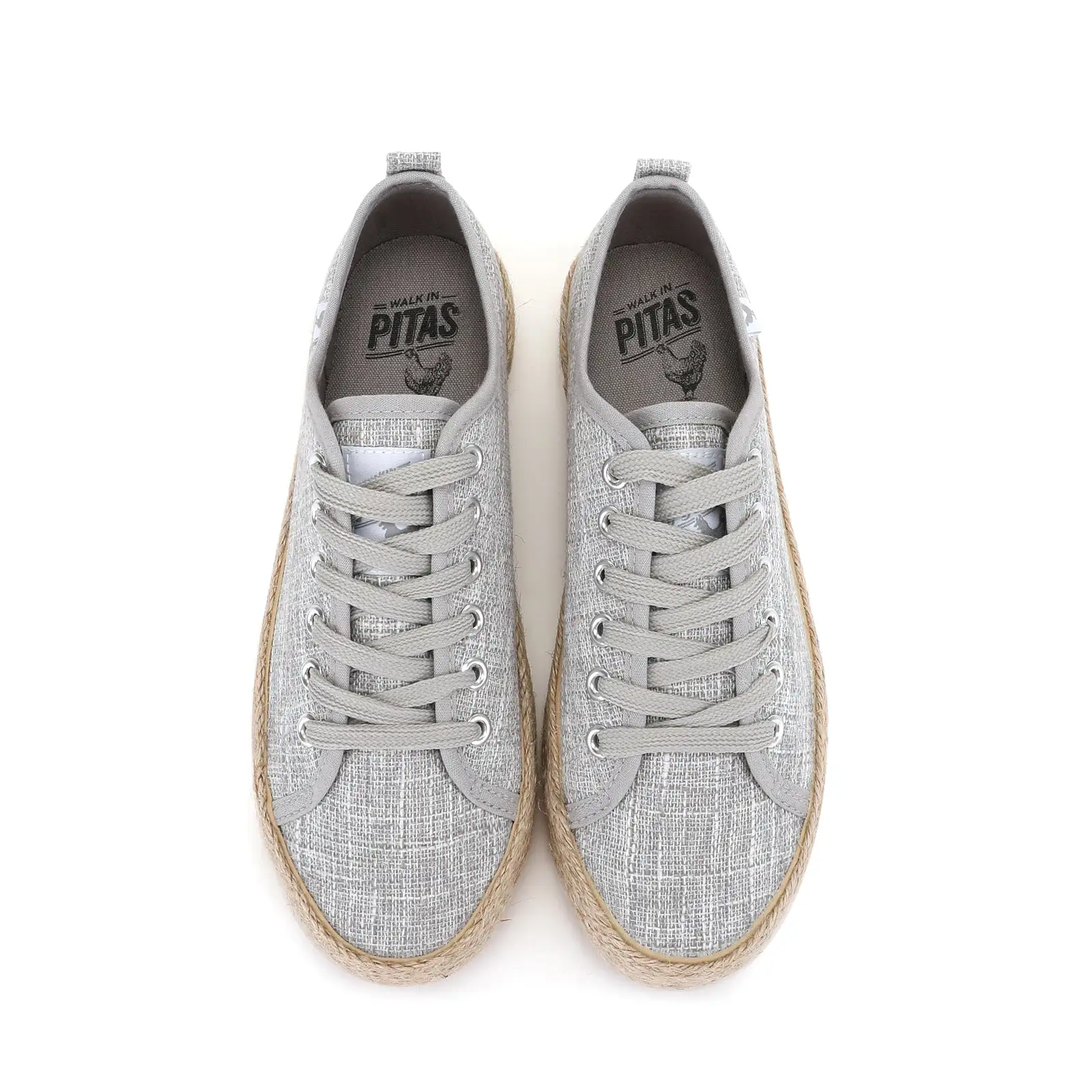 Pitas linen lace-up espadrille sneakers