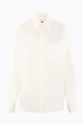 poplin oversized shirt with cut-out