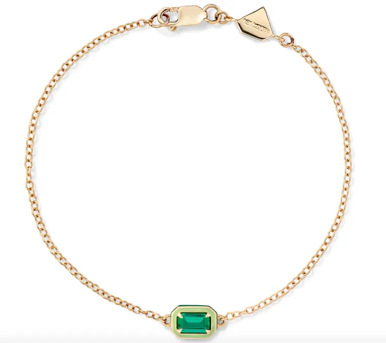 Rectangular Cocktail Bracelet Emerald