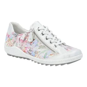 Remonte  Womens R1402-96 Ice/Multiflower Lace-Up Trainers