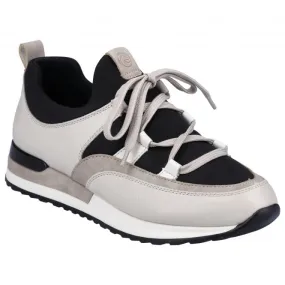 Remonte  Womens R2542-81 Mason Off-White Combi Lace-Up Trainers