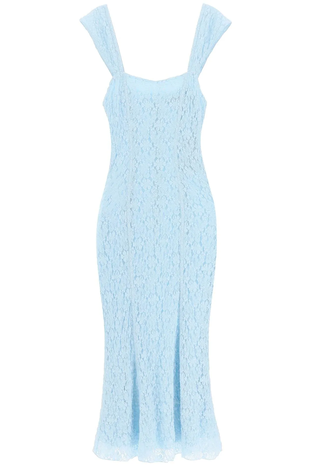 Rotate Maxi Lace Dress In Italian   Light Blue