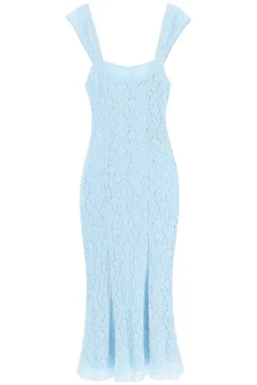 Rotate Maxi Lace Dress In Italian   Light Blue