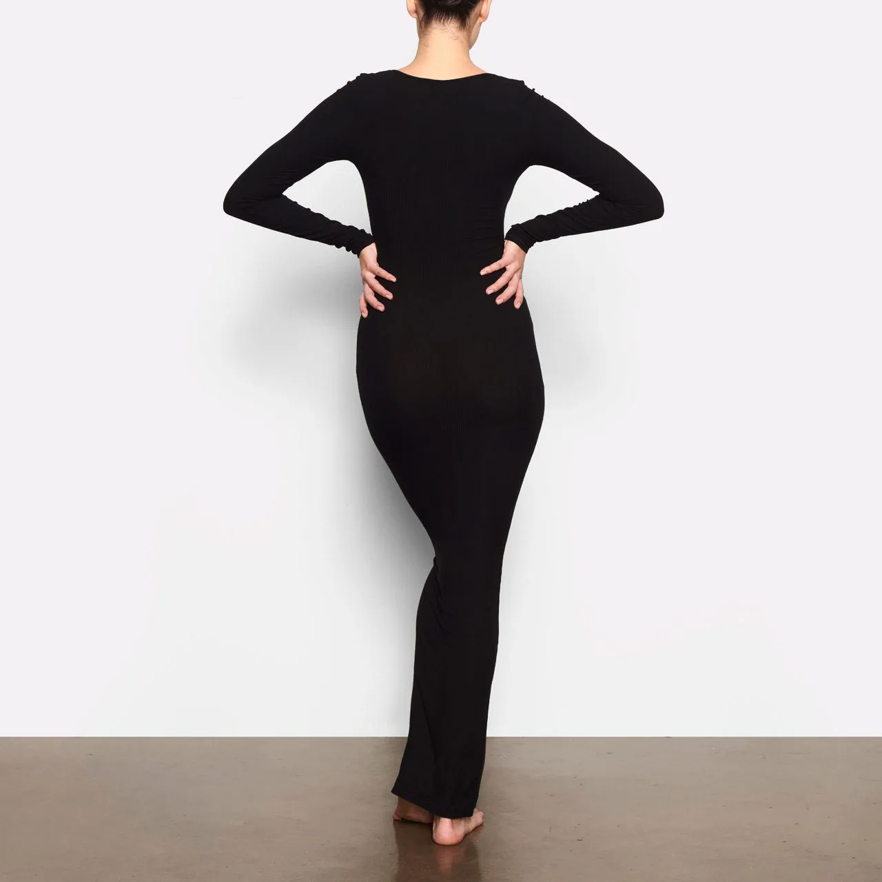 SKIMS SOFT LOUNGE Long Sleeve Dress Onyx - Black