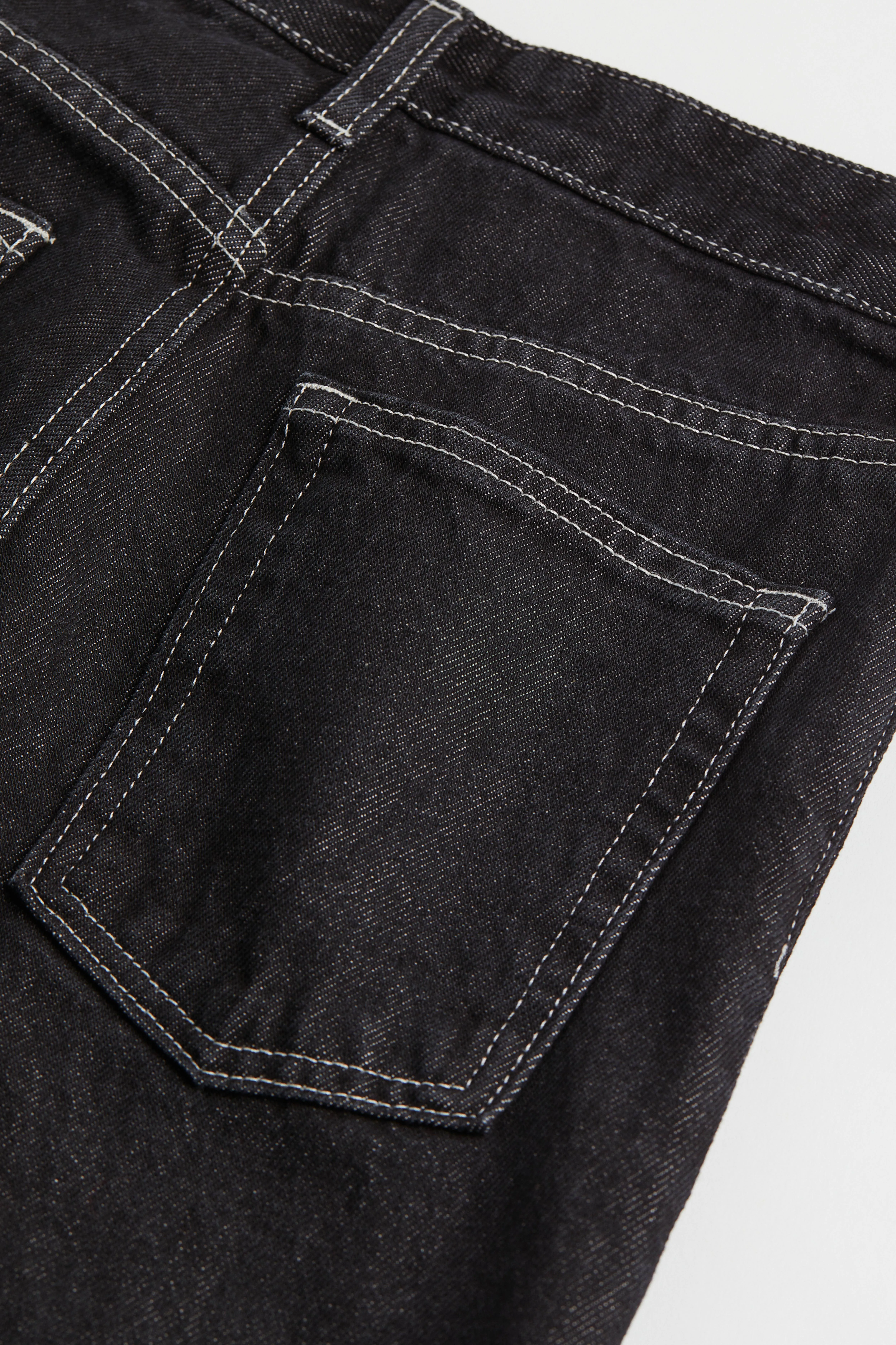 Straight High Jeans - High waist - Long - Black - Ladies | H&M GB