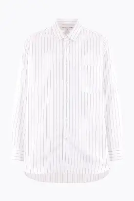 striped poplin oversized shirt