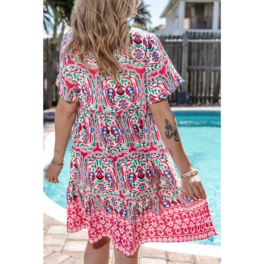 Sugar & Lace Womens Pink Bohemian Dress | Shop Online