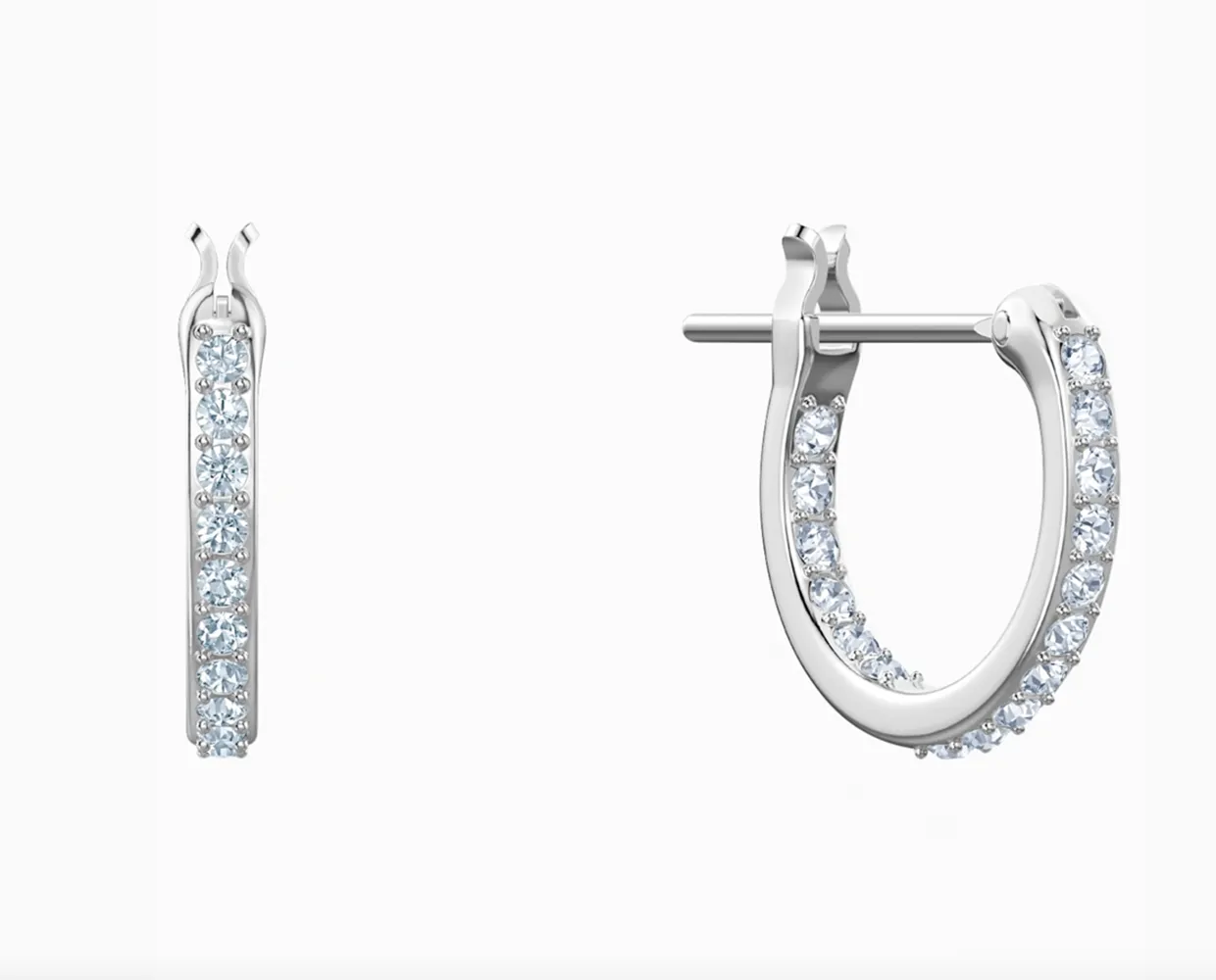 Swarovski NO REGRETS COCKTAIL PIERCED EARRINGS, Rhodium -5457661