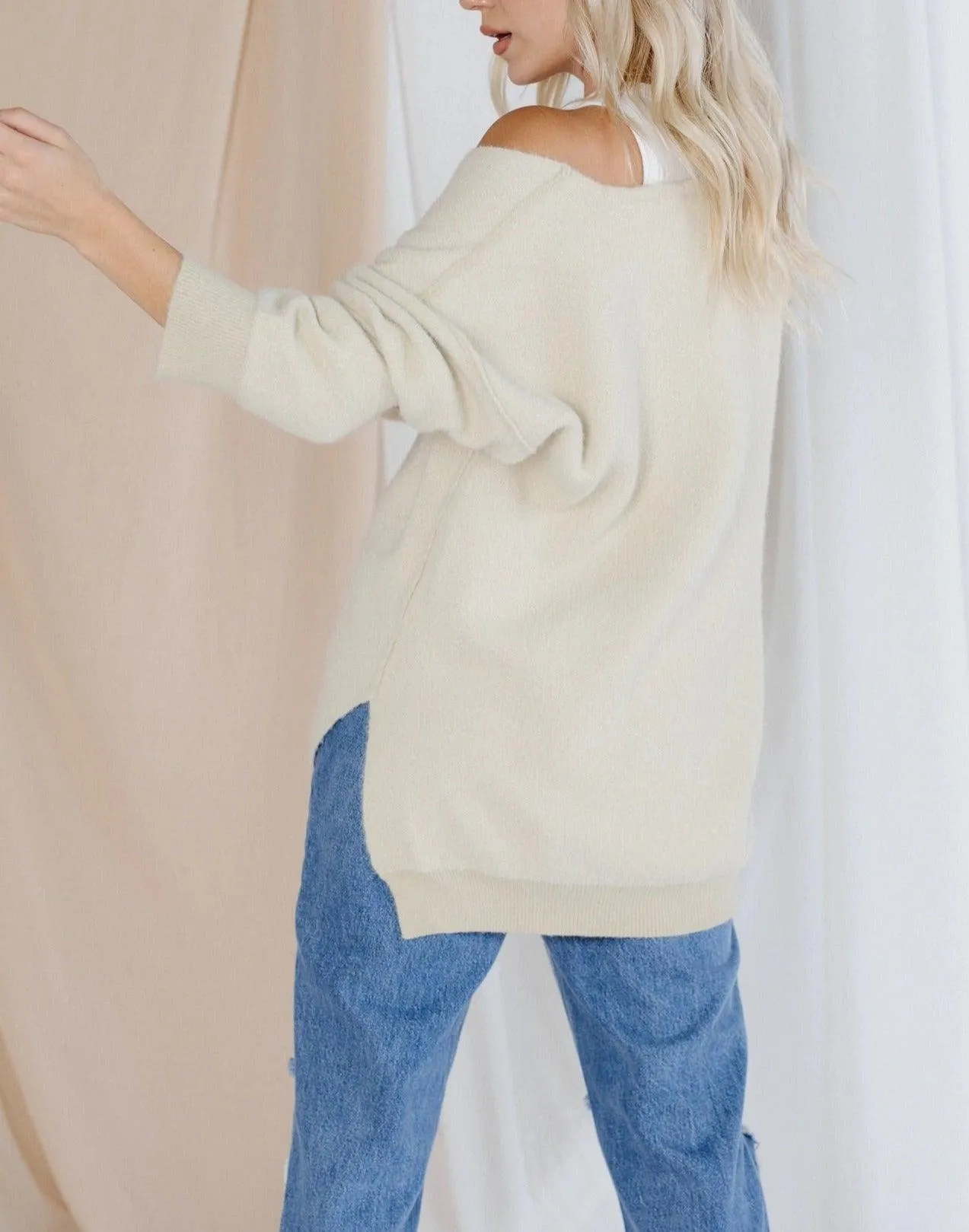 Sweater Weather Pullover in Marzipan Ivory