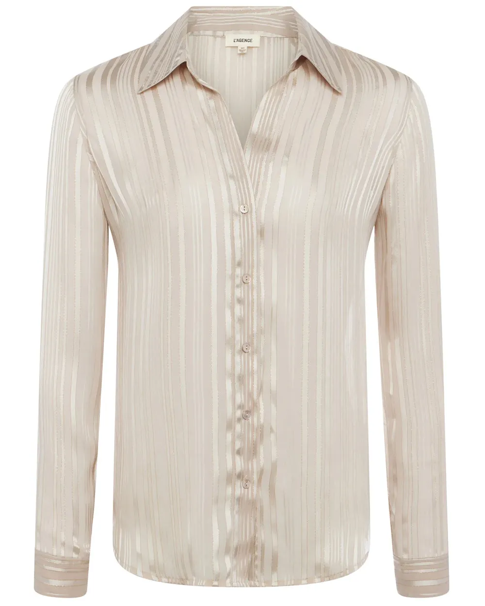 Taupe Stripe Argo Blouse