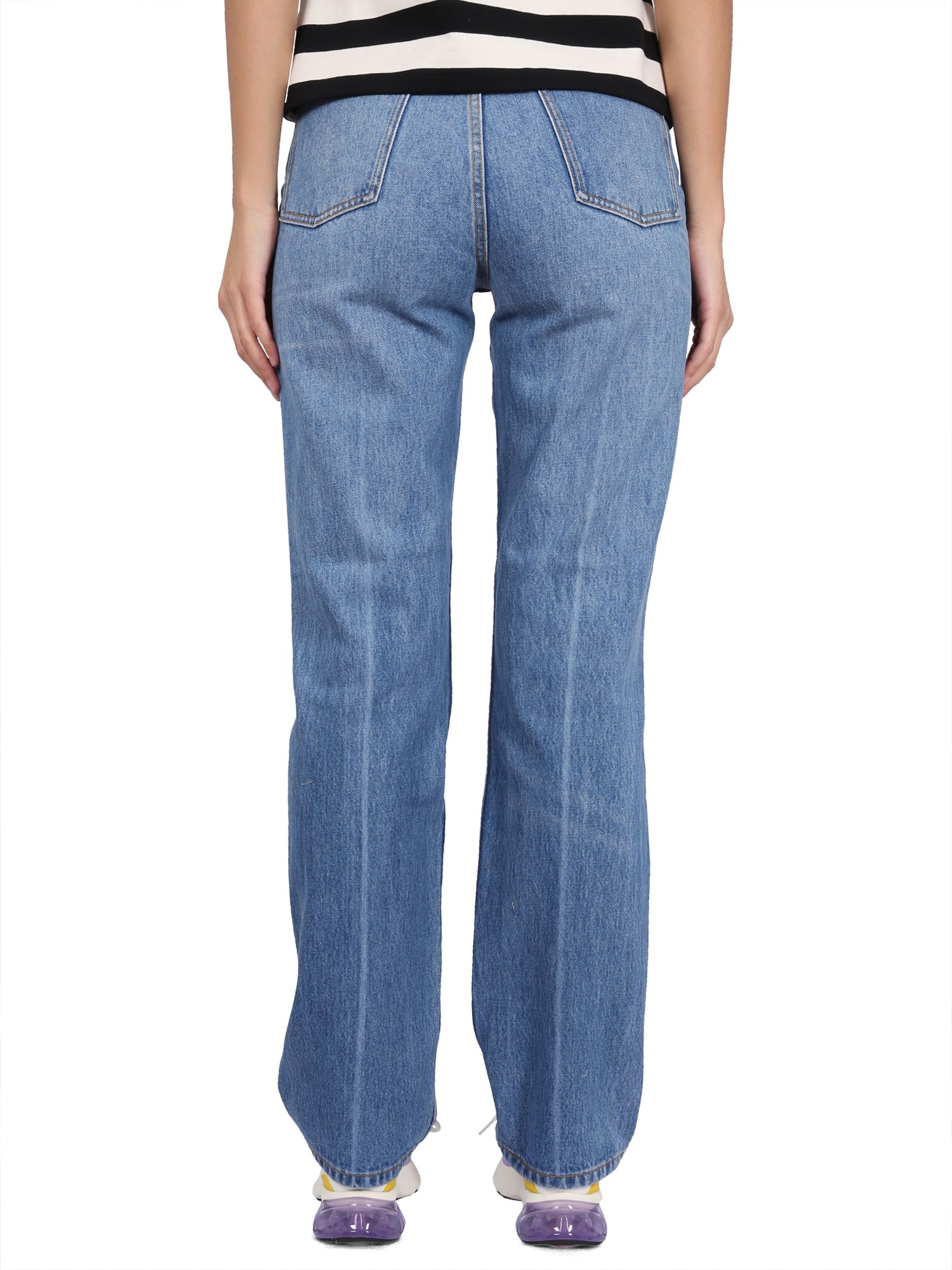 TORY BURCH    MID-RISE SLIM JEANS WITH STRAIGHT LEG IN COTTON DENIM