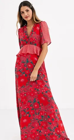 Vivid Floral Maxi Dress