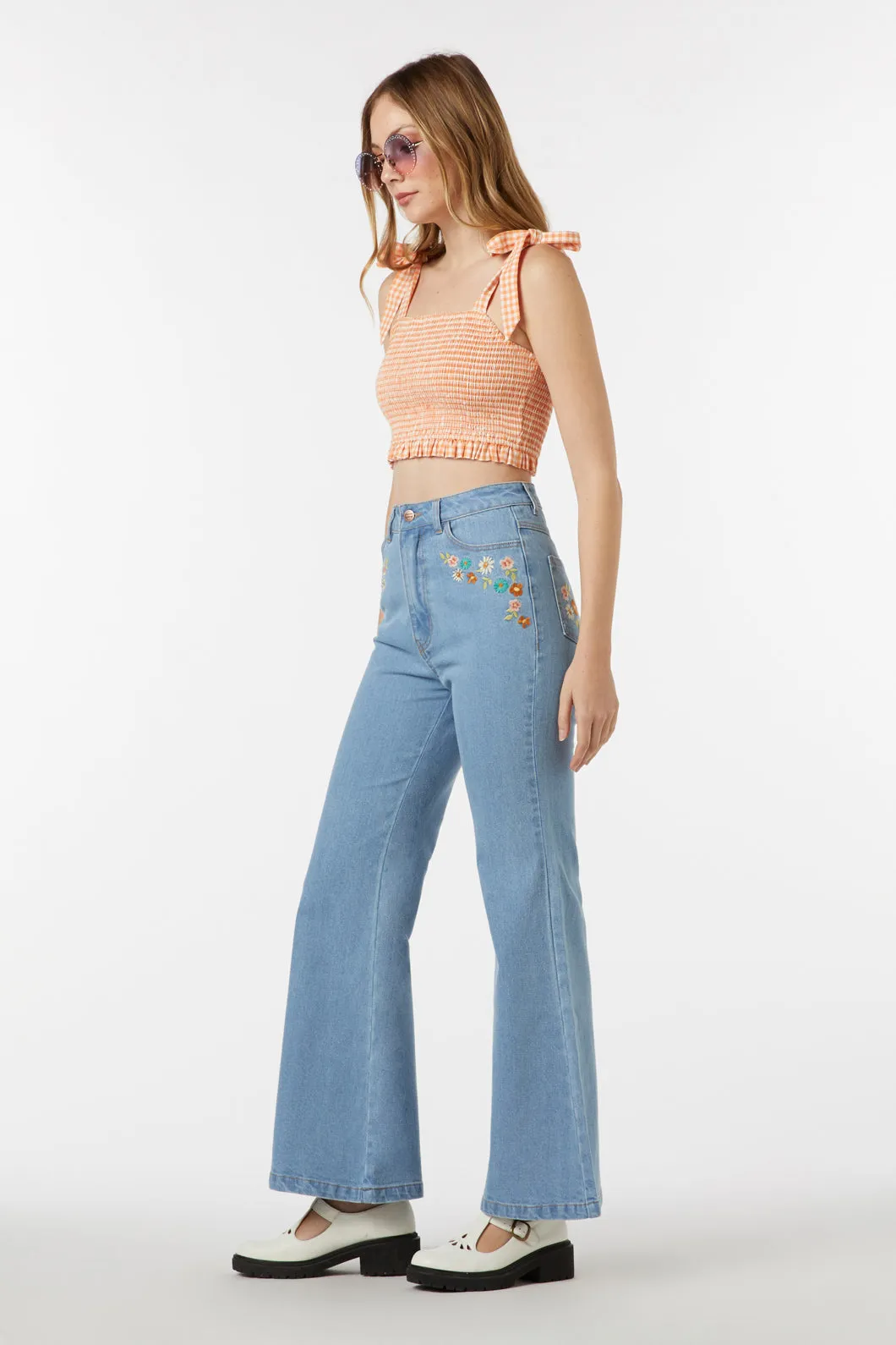 Wendy Flare Embroidered Jean