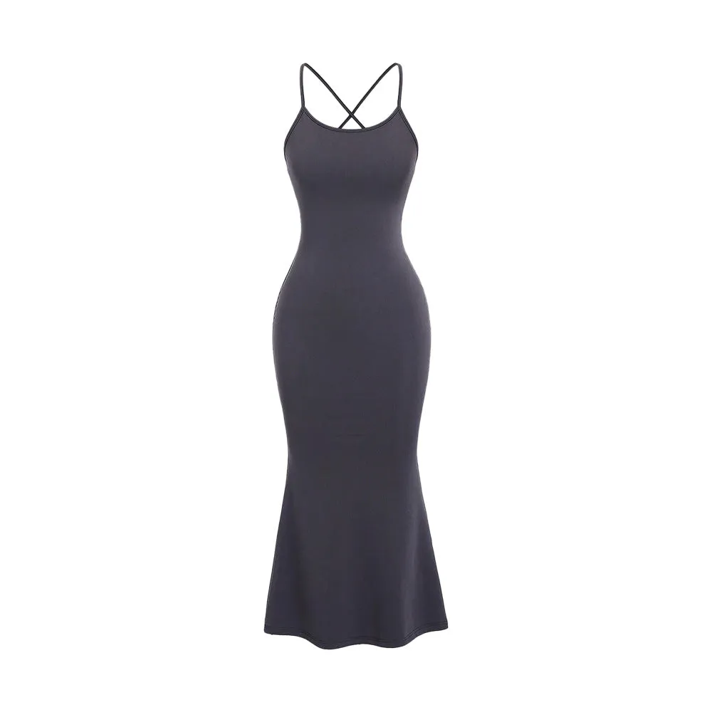 Women's Fashion Unique Cross Backless Dress