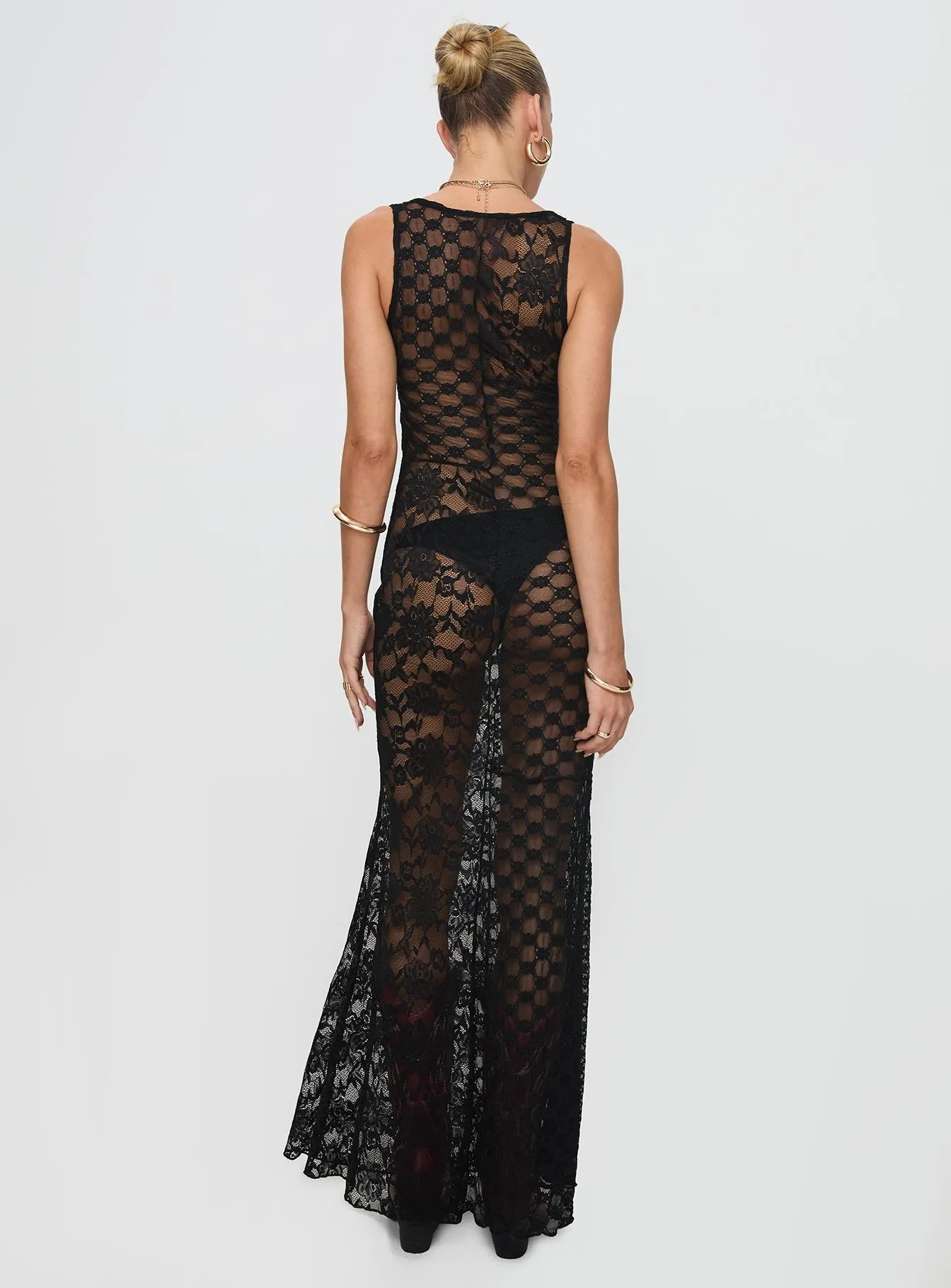 Zhara Lace Dress Black